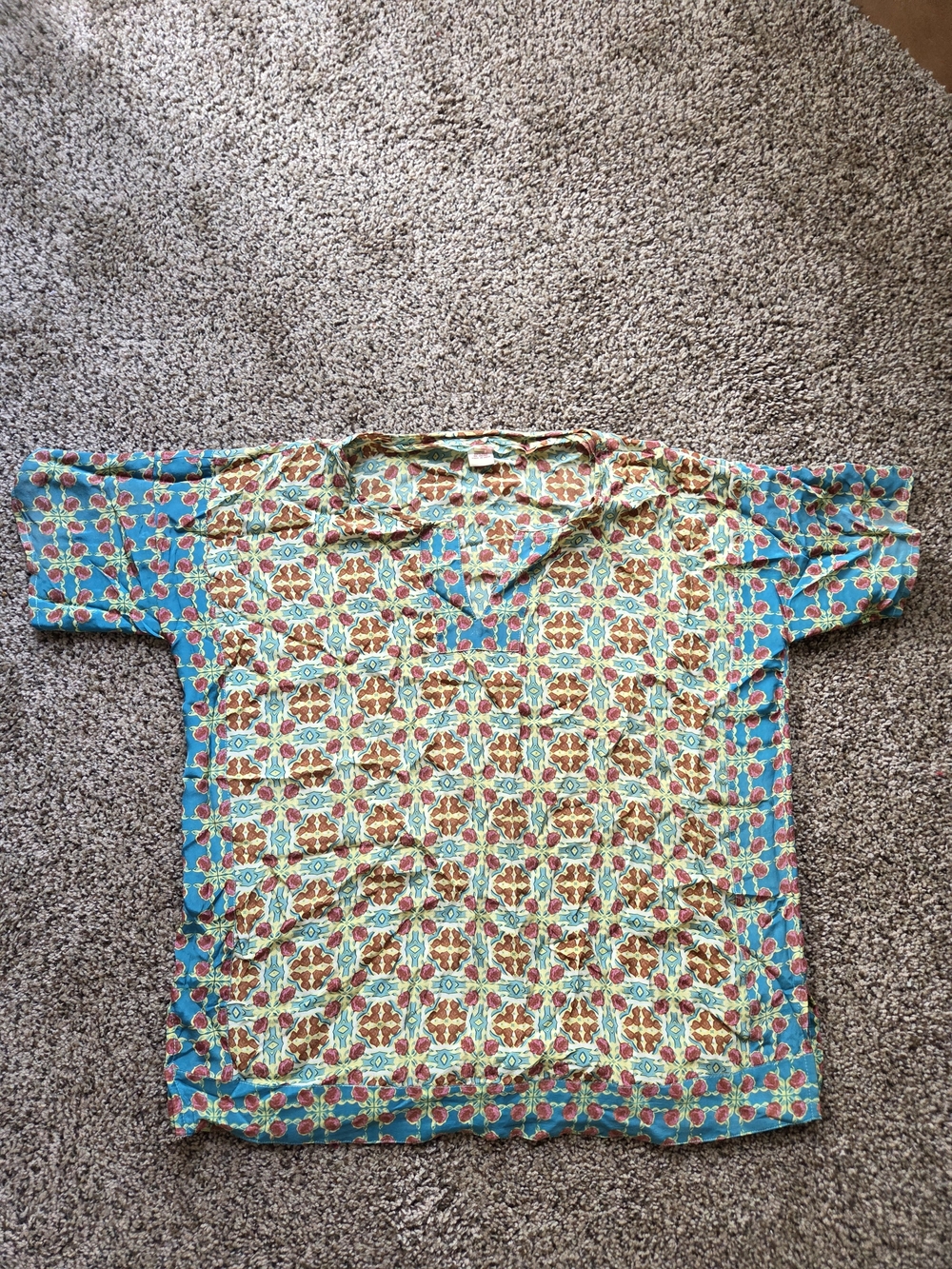 Vintage Sundance Floral Silk Blouse in Size Small Like New